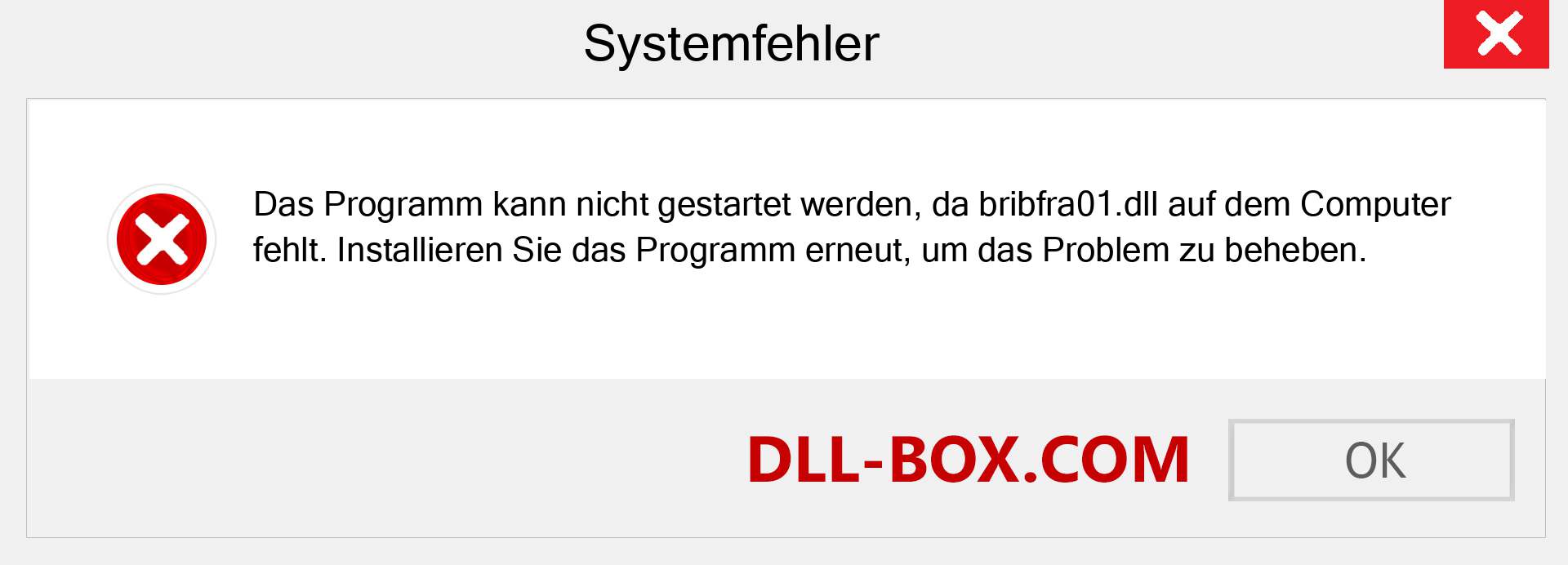 bribfra01.dll-Datei fehlt?. Download für Windows 7, 8, 10 - Fix bribfra01 dll Missing Error unter Windows, Fotos, Bildern